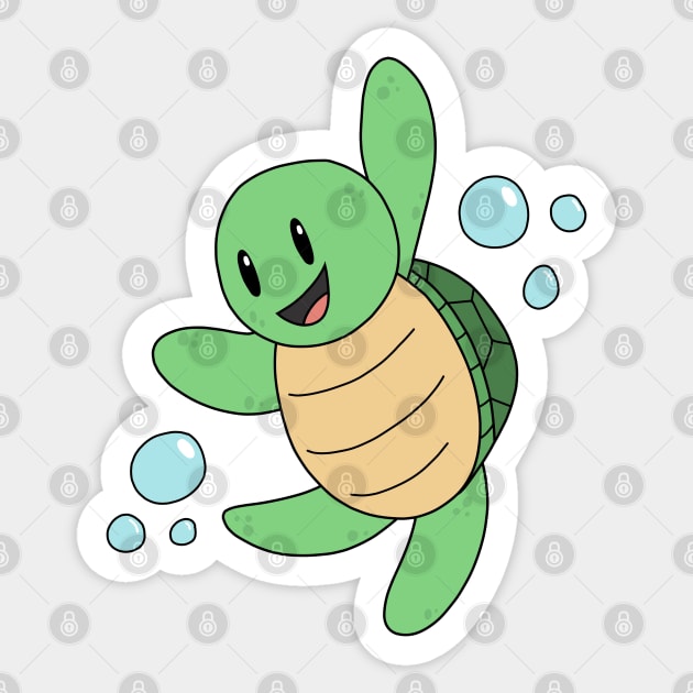 Friendly Sea Turtle Says Hi Sticker by pako-valor